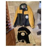 MIRAGE XL NFL STEELERS LEATHER COAT, STEELERS