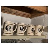 4 STEELER SUPERBOWL MUGS