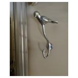 2 BIRD TOWEL HOOKS