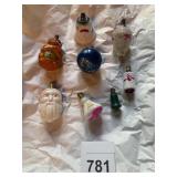 ANTIQUE CHRISTMAS BULBS INCL. SANTA HEAD