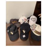 HATS INCLUDING STEELERS AND PENGUINS