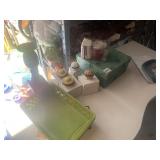 TRINKET BOXES, CANDLES, RED WHITE BLUE CANDLE