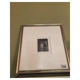 13X13.5 FRAMED AND DOUBLE MATTED ORIGINAL SIGNED