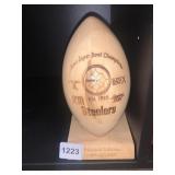 STEELER SUPER BOWL WOOD FOOTBALL BY GRID WORKS