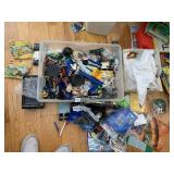 BIN OF LOOSE PREVIOUSLY WORKED LEGOS, RANDOM