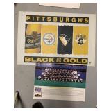 1989 STEELER TEAM UP PICTURE, BLACK AND GOLD,