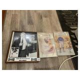 METAL GRID IRON AND QUARTERBACK SIGNS, 12X8 AND