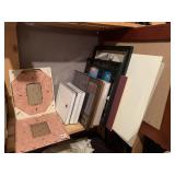 PICTURE FRAMES INCLUDING 2 NEW METAL PINK FRAMES
