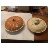 COVERED PIE DISHES ONE HANDLE NEEDS ATTACHED