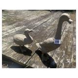 BRONZE GARDEN BIRD, GOOSE 13" TALL