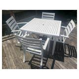 40X40 WHITE ALUMINUM PATIO SET INCLUDING SQUARE