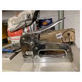 CHARCOAL LIGHTER FLUID, GREASE, STAPLES, STAPLER