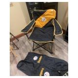 OVERSIZED PITTSBURGH STEELER CHAIR W/ COVER