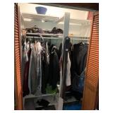 CLOSET OF CLOTHES, JACKETS, SUITS, BELTS, SOUTH