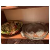 SERVING TRAY AND GLASS PLATE