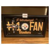 STEELER FAN BATTERY OP CLOCK