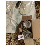 NOSTALGIC GLASS DOORKNOB SET W/ BACK PLATE