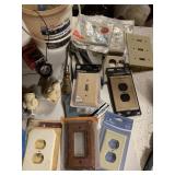 SWITCH PLATE COVERS, PLYERS, SCREWDRIVER