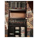 ARTIST BOX SOME PAINTS MISSING AND PENCILS