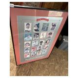 BASEBALL FRAMED PICTURE OF PLAYERS 1933-1959