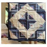 BLUE/WHITE CRIB QUILT