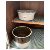 BLUE/ TAN CROCK AND BROWN CROCK BROWN CROCK W/