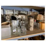 GLASS PLANTERS, BARK VASE, PLANTERS, KERR JARS