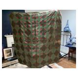 HAND STITCHED QUILT 74" X 72"