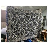72X80 HAND MADE ANTIQUE COVERLET FRINGE NEEDS
