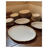 SET OF CHINA PLATTER BOWLS 12 PLATES 8IN 13 6IN