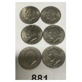 (6) LIBERTY DOLLARS (4) 1971D (2) 1972