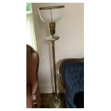 ANTIQUE FLOOR LAMP WITH ALABASTER BASE 60H WITH