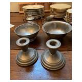 PEWTER ROYALE HOLLAND CREAMER AND SUGAR 2 REVERE