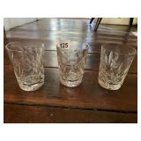 3 CUT GLASS TUMBLER NON-MATCHED