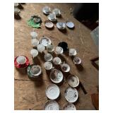 BLACK ONYX MISMATCHED CUPS AND SAUCERS LARGE