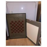 CHECKERS GAME BOARD AND READY TO FRAME MAT