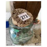 GLASS JAR WITH POLISHED GLASS