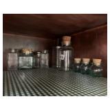 GLASS JARS WITH CORK LIDS