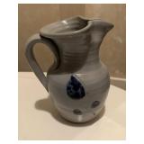 BLUE GRAY STONE WARE PITCHER 4IN