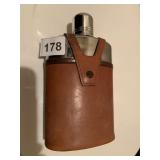 LEATHER WRAPPED OVERSIZED FLASK