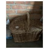 DOUBLE SIDED PICNIC BASKET GOOD CONDITION