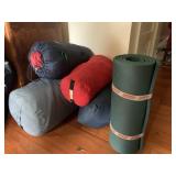 SLEEPING BAGS 4 TOTAL AND UNDER LAYMENT FOR THEM