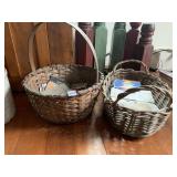 2 WOVEN BASKETS CONTENTS NOT INCLUDED