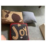 NEEDLE WORK PILLOWS AND OTHER