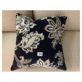 DOWN ACCENT PILLOW CREAM STITCHED DESIGN TAPESTRY