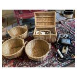 NICE WOVEN BASKETS AND ASSORTED CORDS