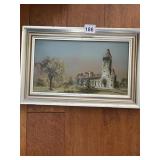 FRAMED PICTURE OF LEHIGH UNIVERSITY PAINTED ON