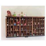 ASSORTED SMALL FIGURES SET IN AN INK STAMP DRAWER