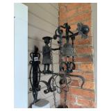 IRON BELL RINGER MALE FIGURE W/ BELLS WALL