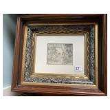 VICTORIAN SHADOW BOX WITH ORNATE PRINT